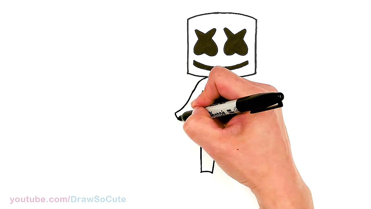 How to Draw Marshmello | Fortn...