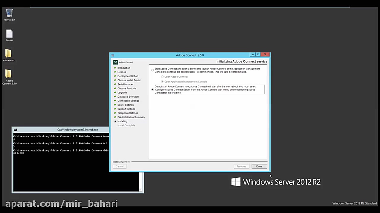 نصب و راه اندازی adobe connect