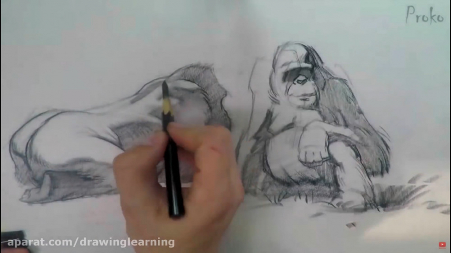 طراحی سریع از حیوانات در باغ و...