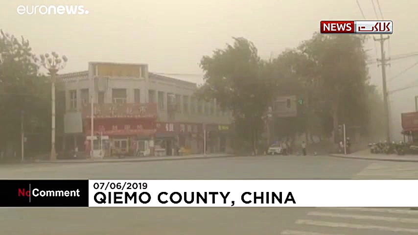 طوفان شدید شن در چین