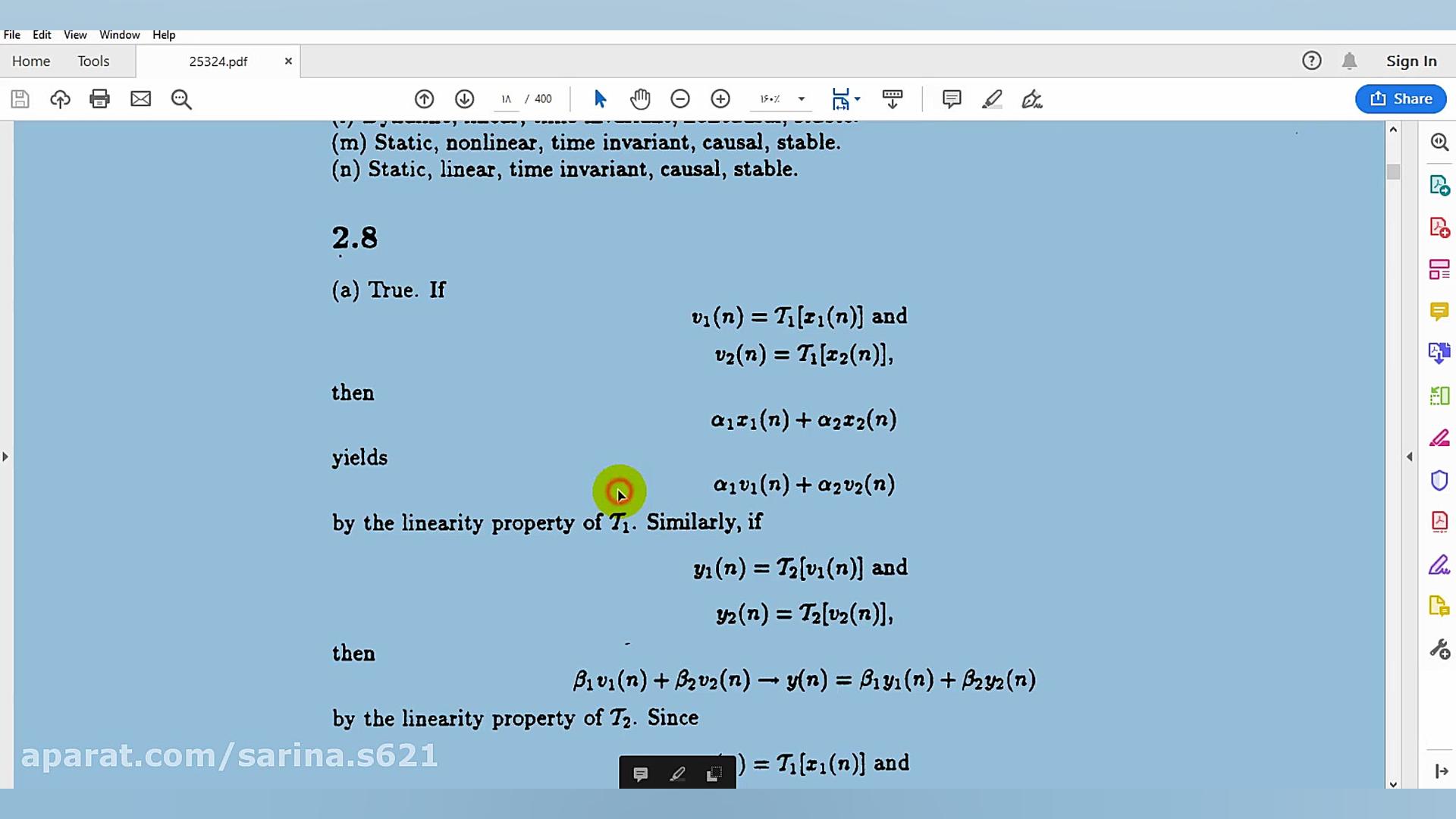 حل المسائل Digital Signal Proc...