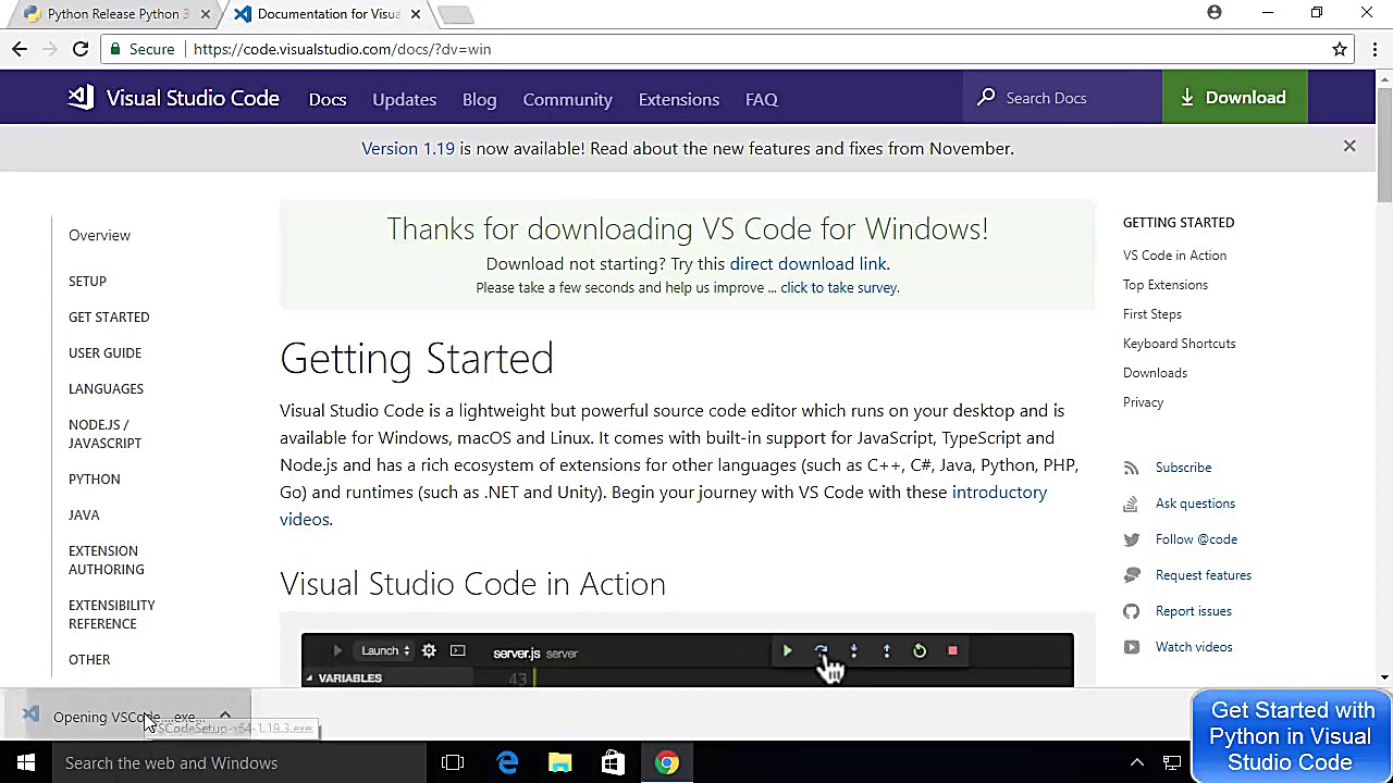 How to Set Up Python in Visual...