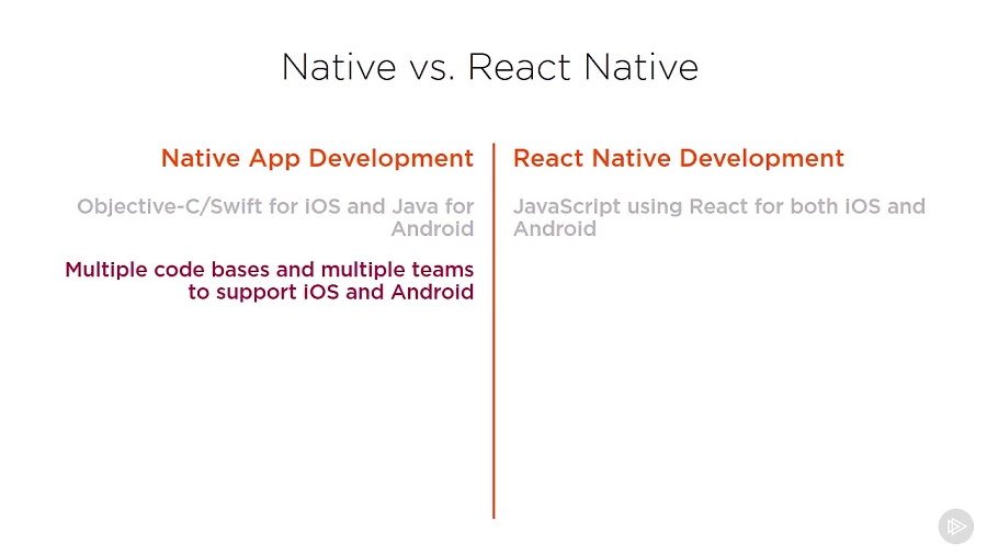 دانلود کورس ﻿React Native - برنامه بومی در مقابل بومی سازی واکنش...