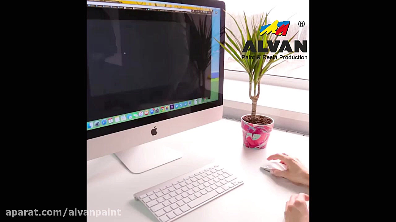 ساخت گلدان رنگارنگ با رنگ و آب