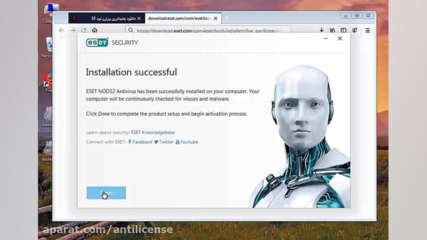 نصب و فعال سازی انتی ویروس ESE...