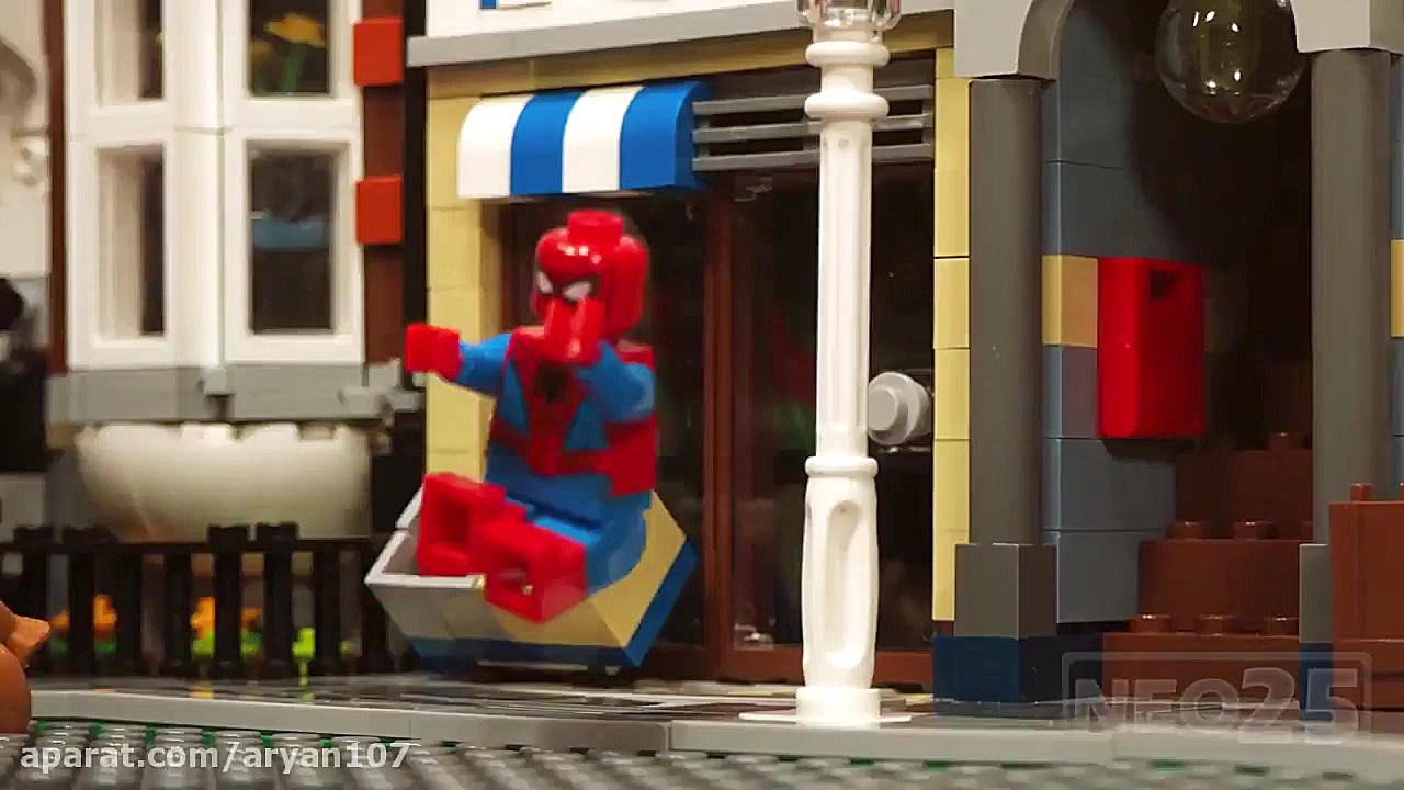 استاپ موشن لگو مرد عنکبوتی