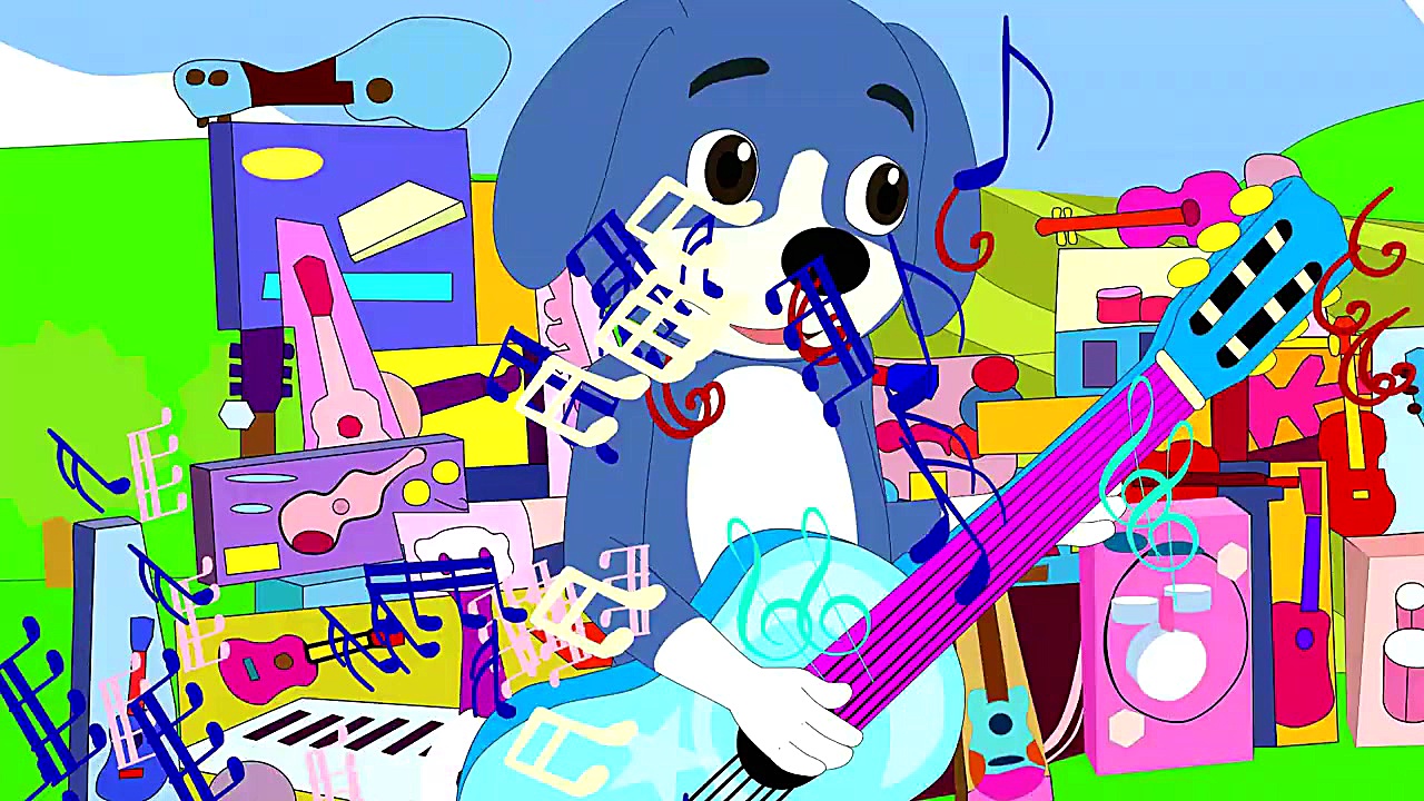 توله سگ بازی چالش موسیقی گیتار...