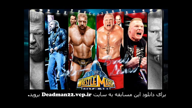 مسابقه تریپل ایچ و براک لزنر د...