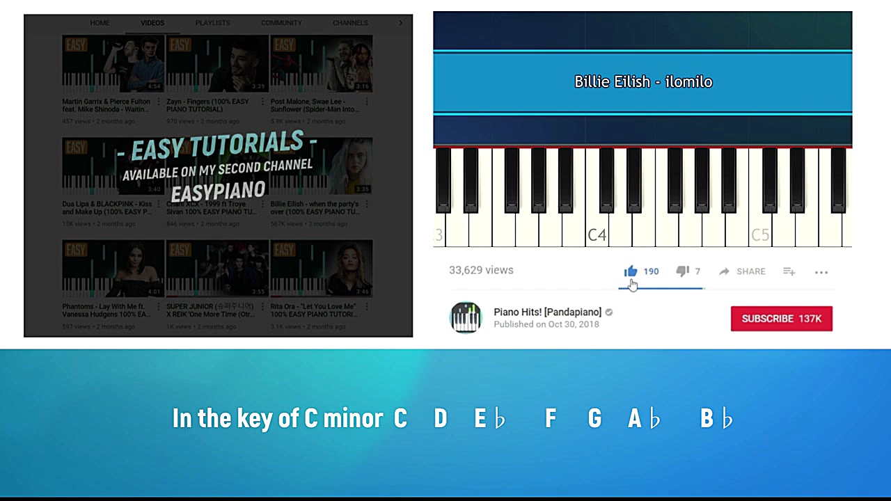 Billie Eilish  ilomilo (Piano...