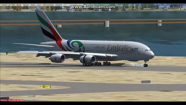 فرود نرم a380امارات در کانزای...
