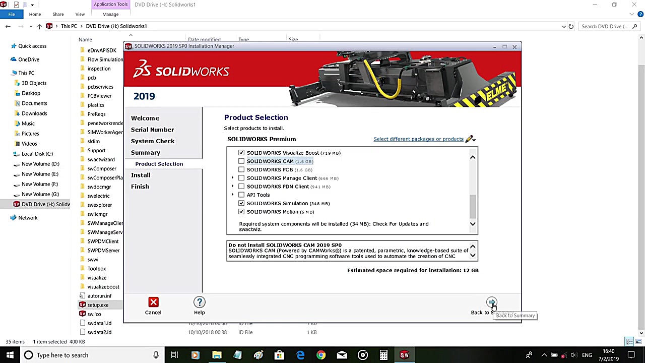 how to install solidworks2019