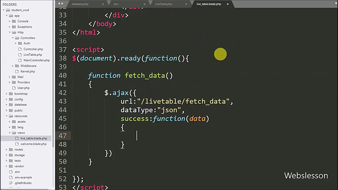 Live Table Insert Update Delet...