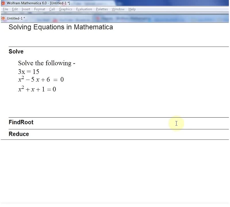 Solve Equations In Mathematica Using Solve Findroot And Reduce 8315