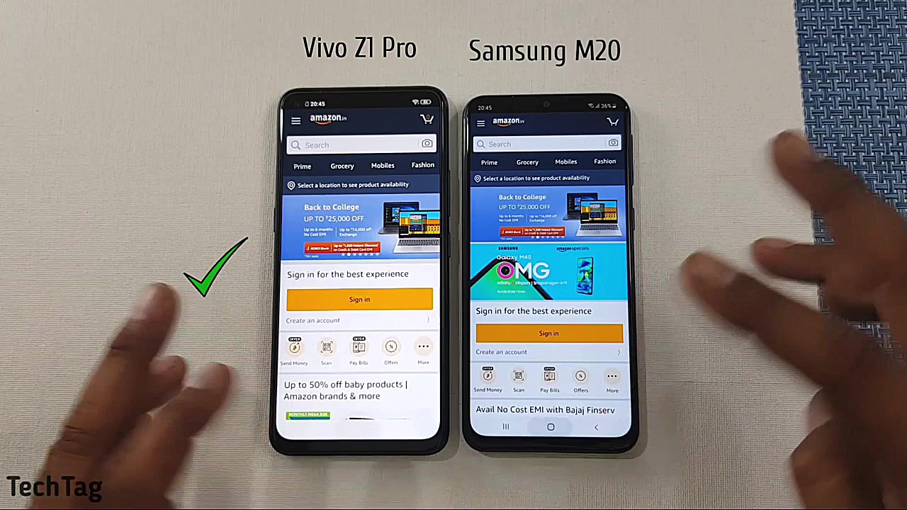Vivo Z1 Pro vs Samsung M20 Spe...