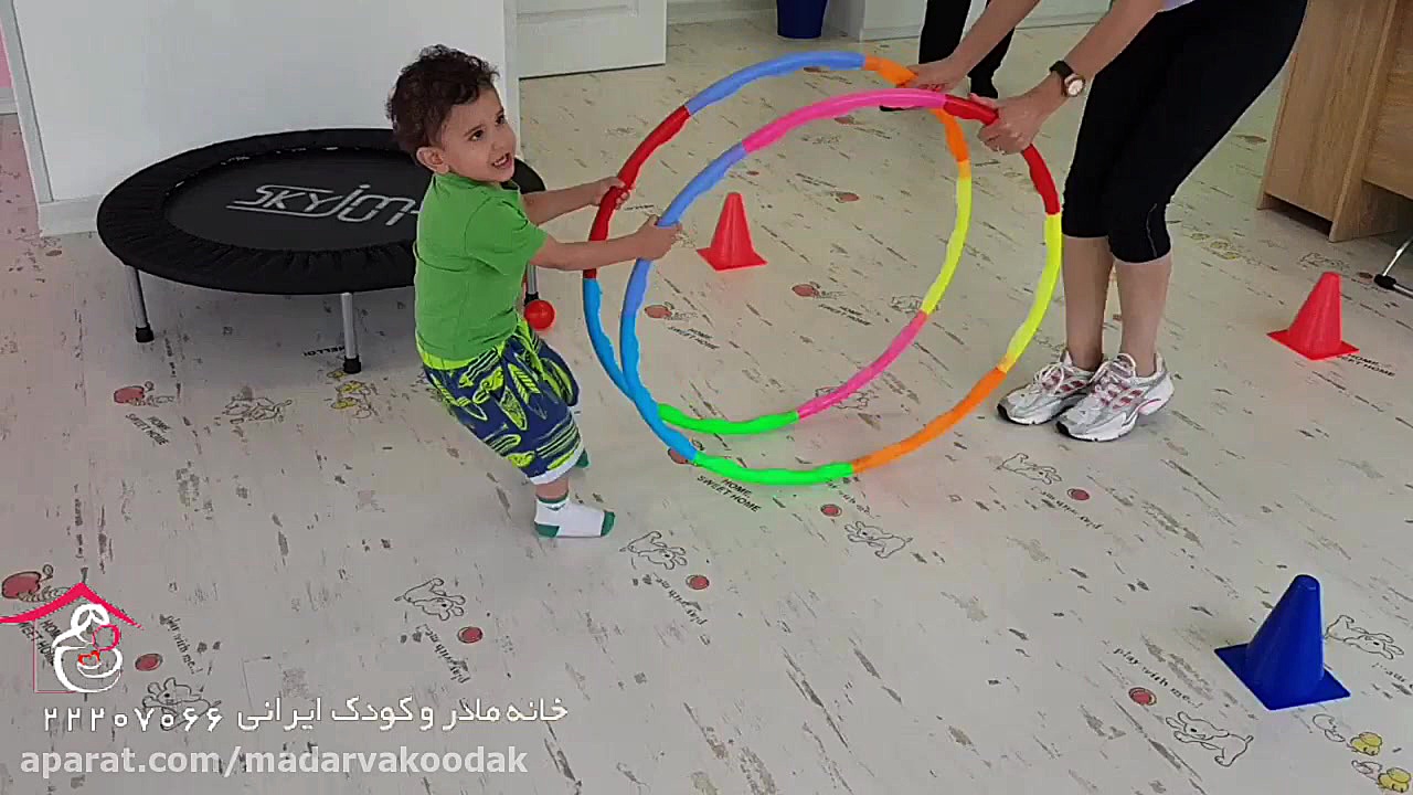 ورزش مادر و کودک در خانه مادر...