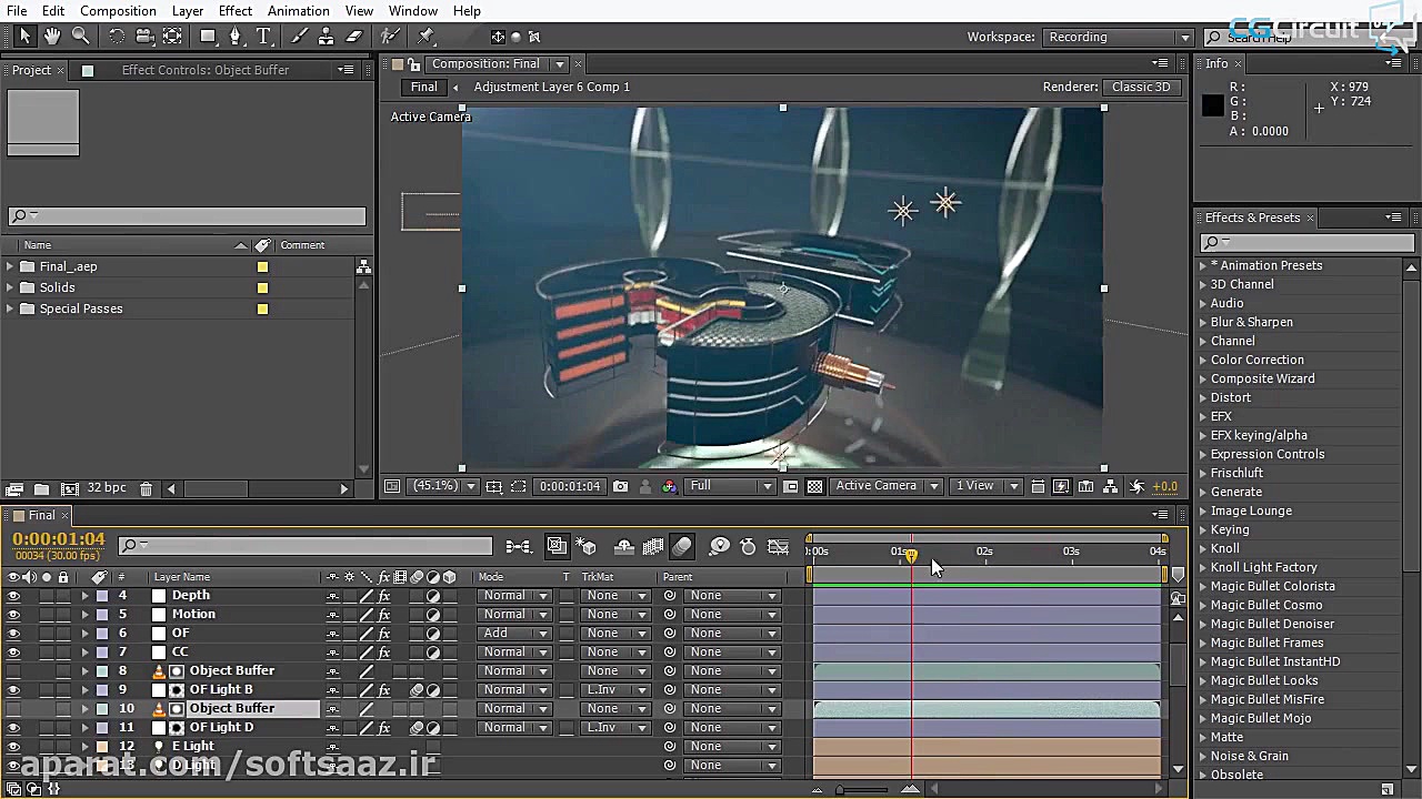 آموزش ایجاد اینترو پخش در Cine...