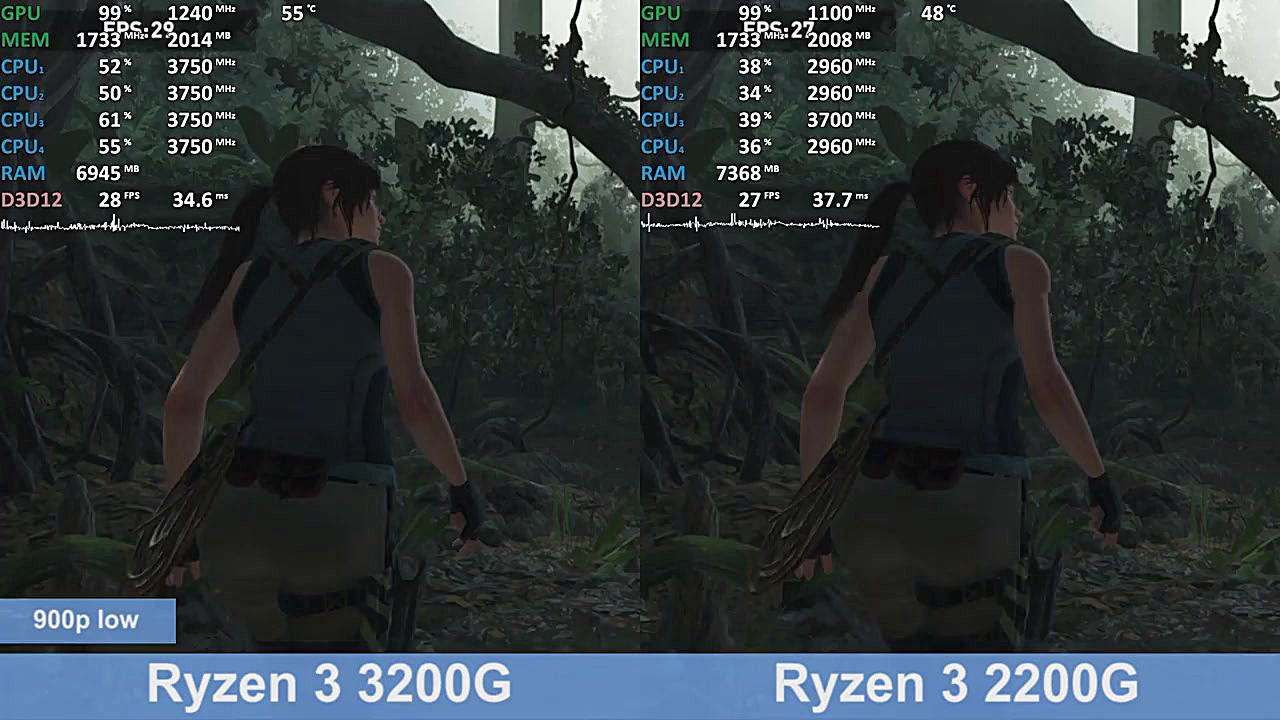 مقایسه ی Ryzen 3 3200G با Ryze...