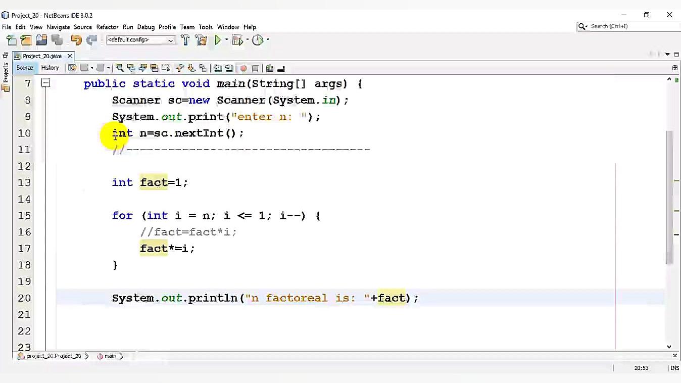 آموزش محاسبه فاکتوریل یک عدد د...