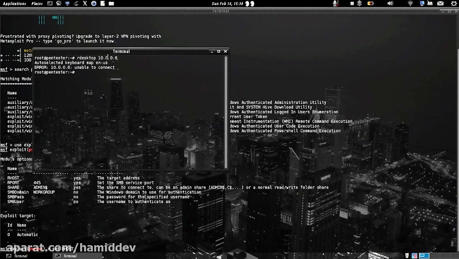 Kali Linux - Metasploit Post Exploitation Remote Desktop Enabler