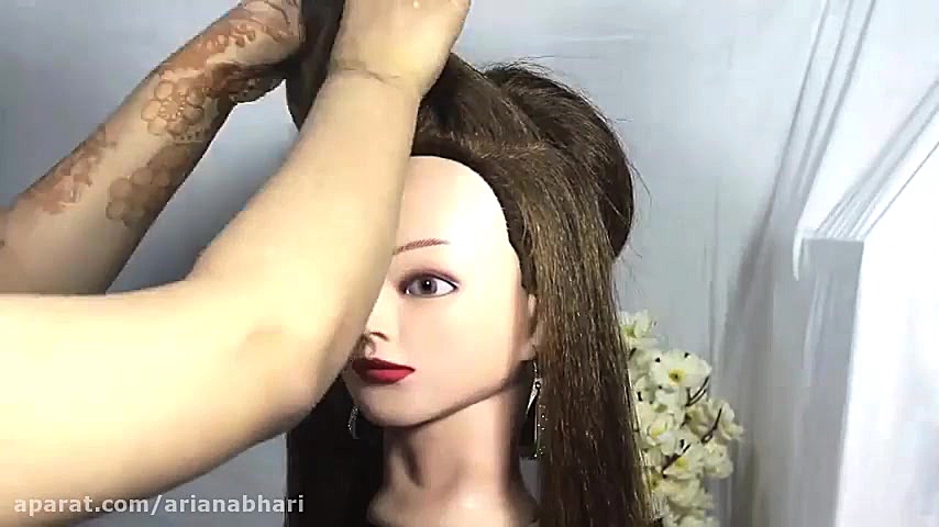 آموزش شینیون عروس  بافت مو عرو...