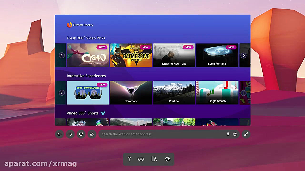 وبگردی با واقعیت مجازی فایرفاک...