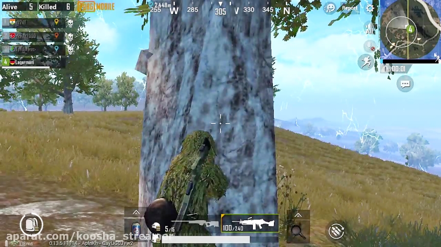 رتبه اول کوشا استریمر در پابجی...