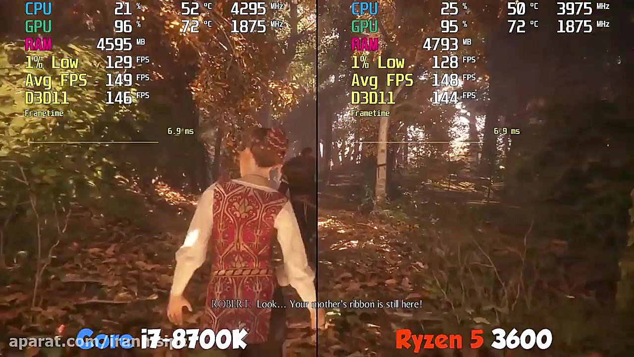 نبرد دو پردازنده i7 8700k و Ry...