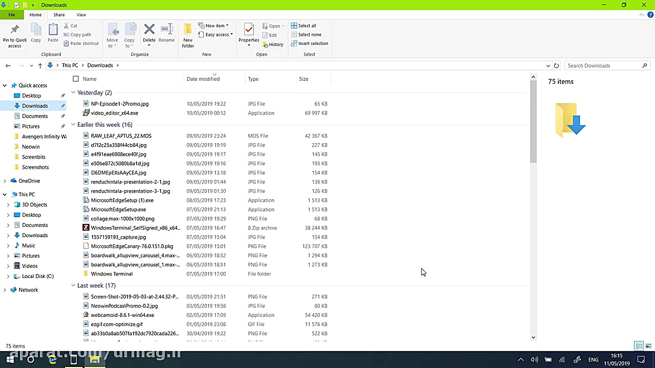 ویژگی ها و تغییرات ویندوز 1903