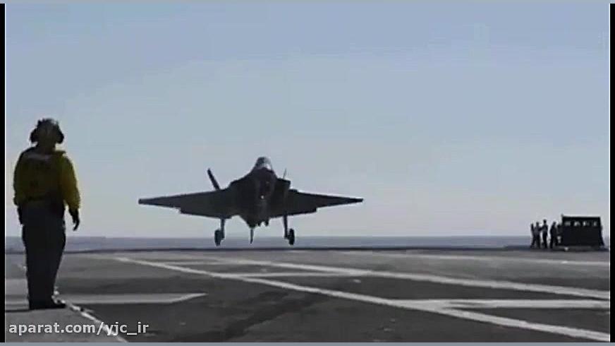 فرود جالب جنگنده اف۳۵ به کمک ق...