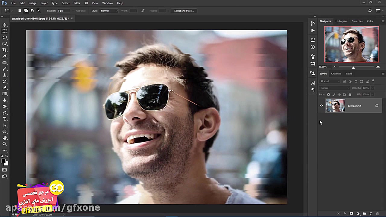 آموزش فتوشاپ Glitch Effect Pho...
