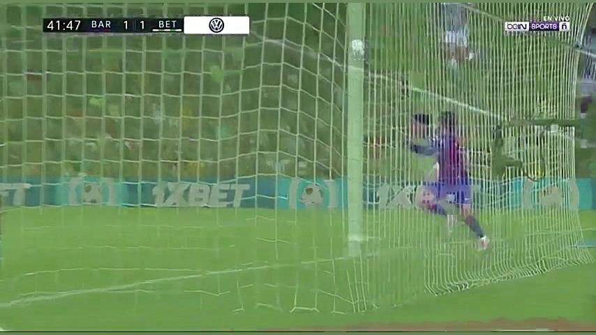 گل اول بارسلونا به بتیس توسط آ...