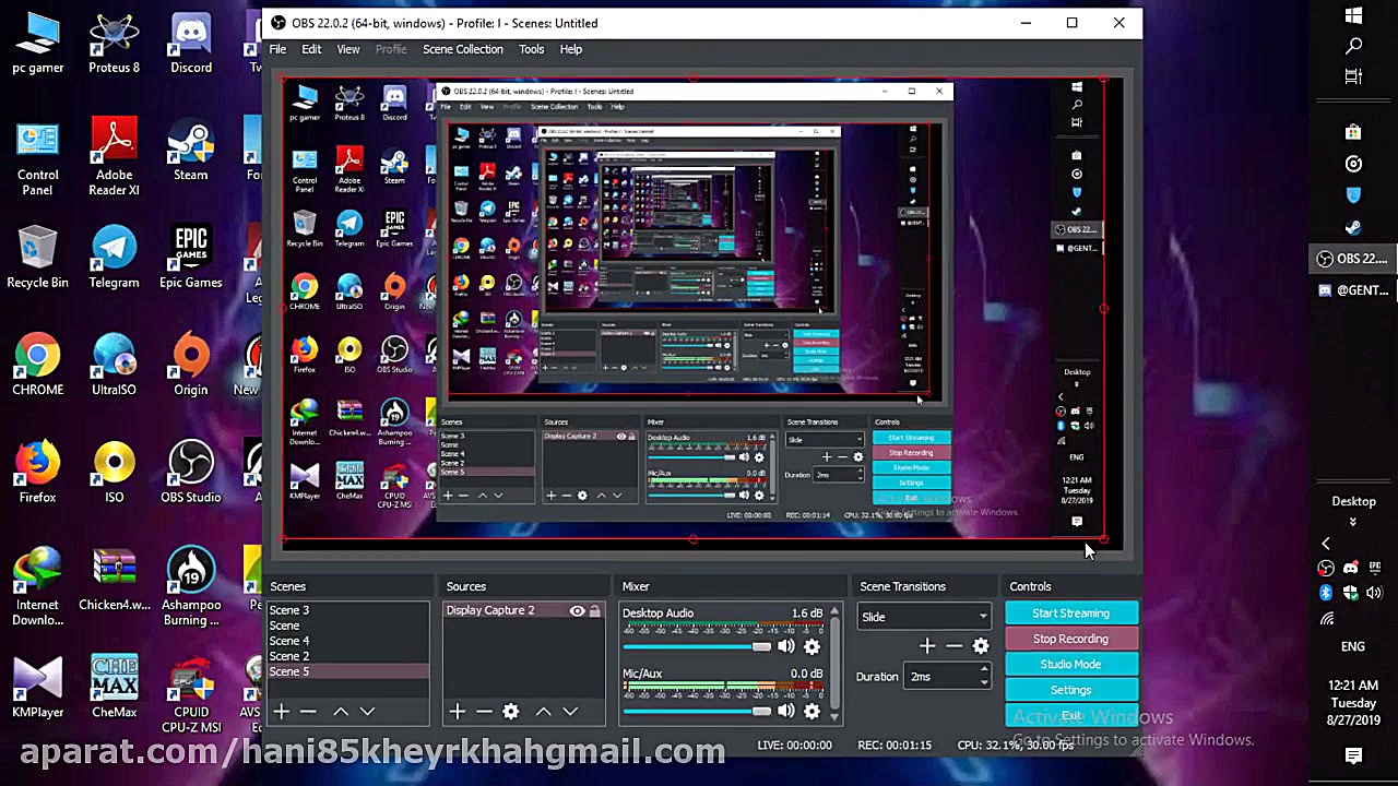 اموزش استریم کردن در اپارات با...