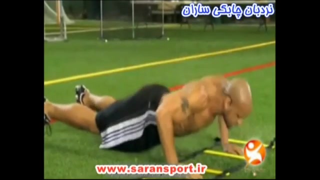تمرین چابکی و بدنسازی با نردبا...