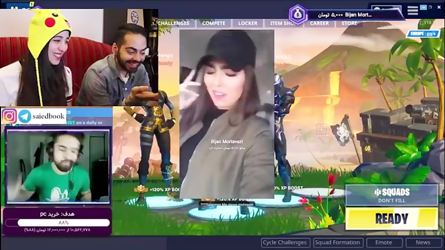 *mia plays*میا و کوروش تو یه روز دو میلیون تومن دونیت کردن(میا پلیز×کوروش)