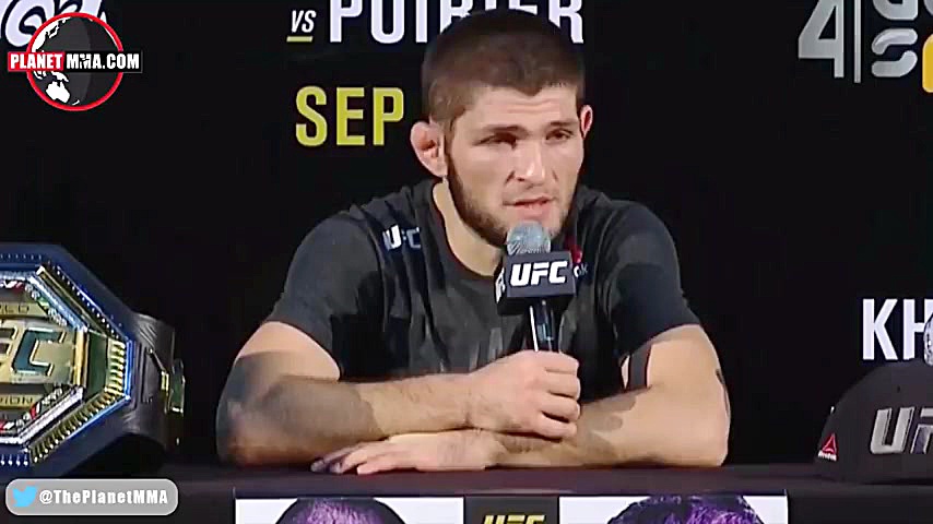 Conor McGregor reacts to Khabi...