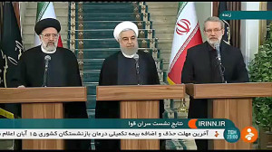 شوخی روحانی و لاریجانی با ابرا...