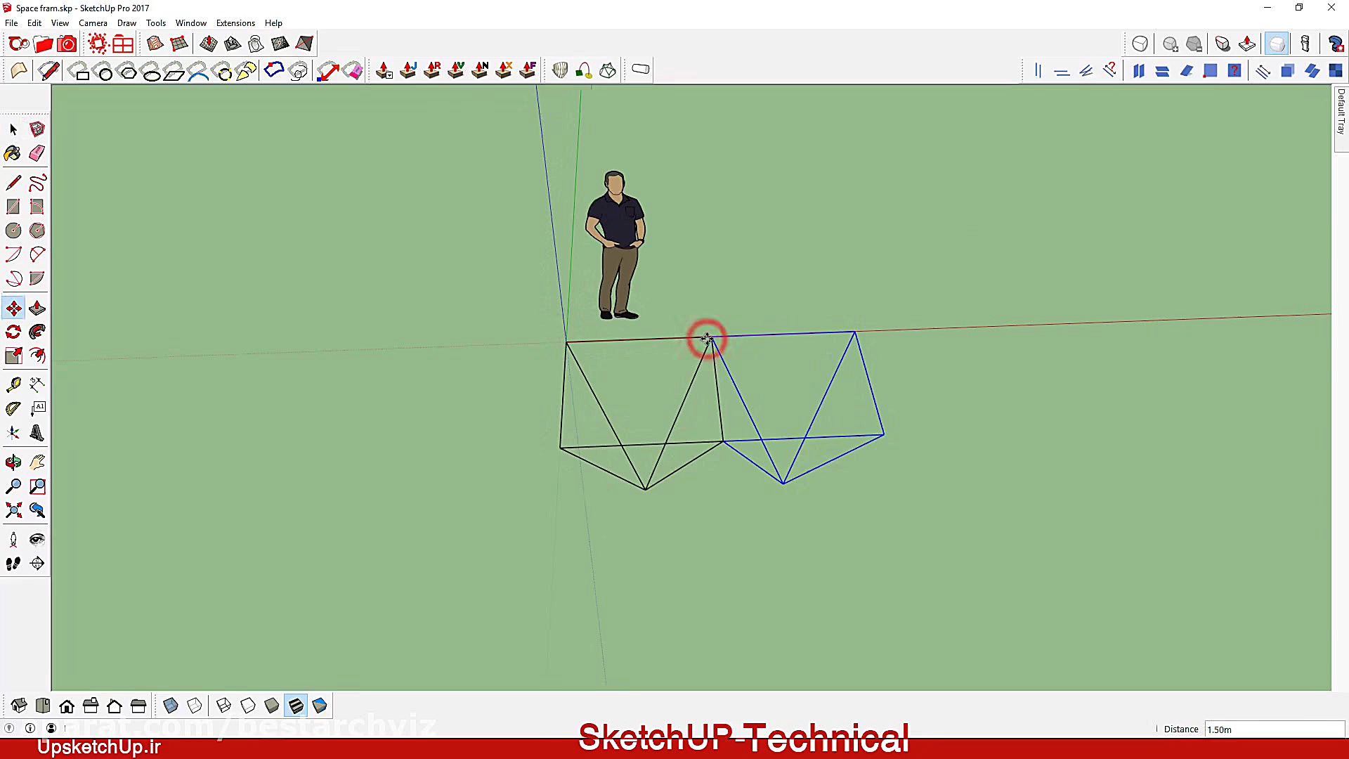 مدلینگ سازه فضاکار در اسکچ آپ