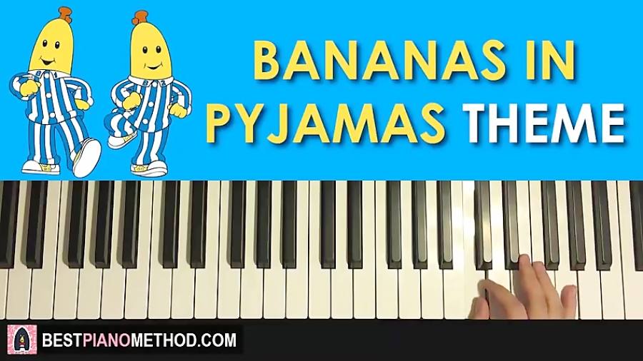 HOW TO PLAY Bananas In Pyjamas Theme Song (Piano Tutorial Lesson)
