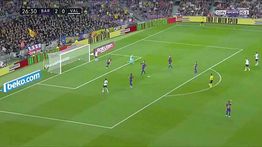 گل اول والنسیا به بارسلونا توس...