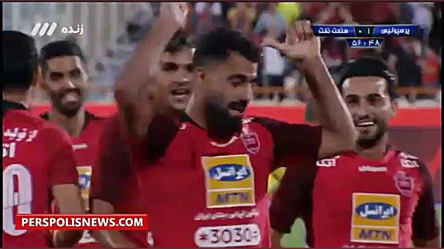گل اول پرسپولیس به نفت آبادان...