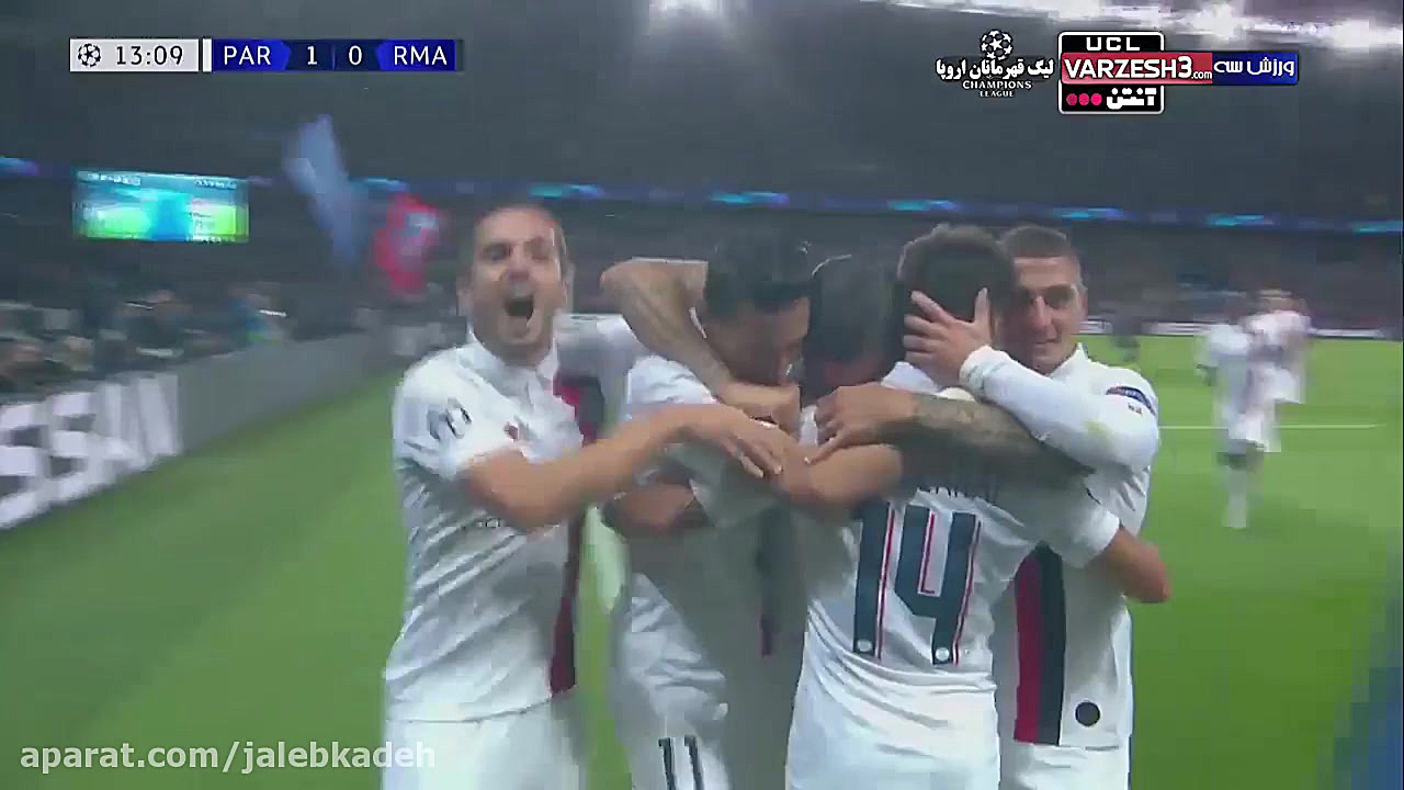 گل اول PSG به رئال توسط دیماری...