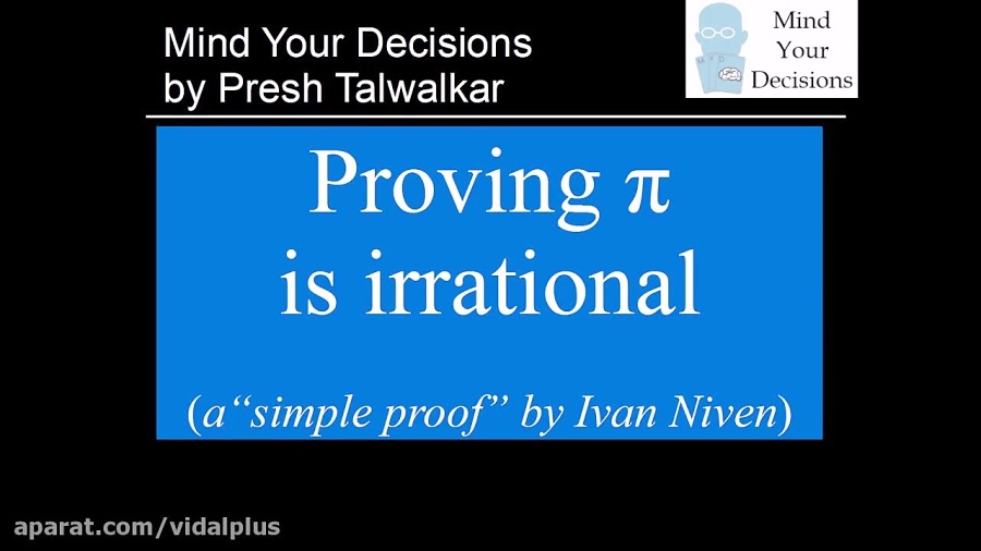 Proving pi is irrational (using high school level calculus)