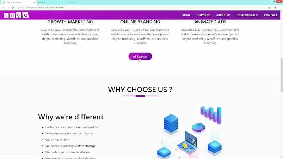 Website Using HTML CSS Bootstrap | Complete Website Design Tutorial