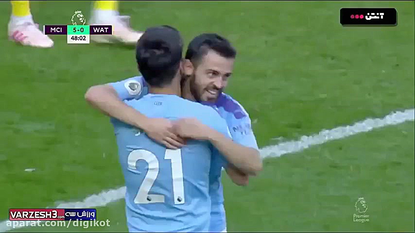 خلاصه بازی منچسترسیتی 8  0 وات...