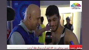 مسابقه فینال کشتی حسن یزدانی د...