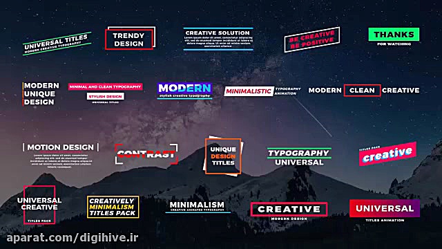 پروژه آماده تایتل و زیرنویس پر...