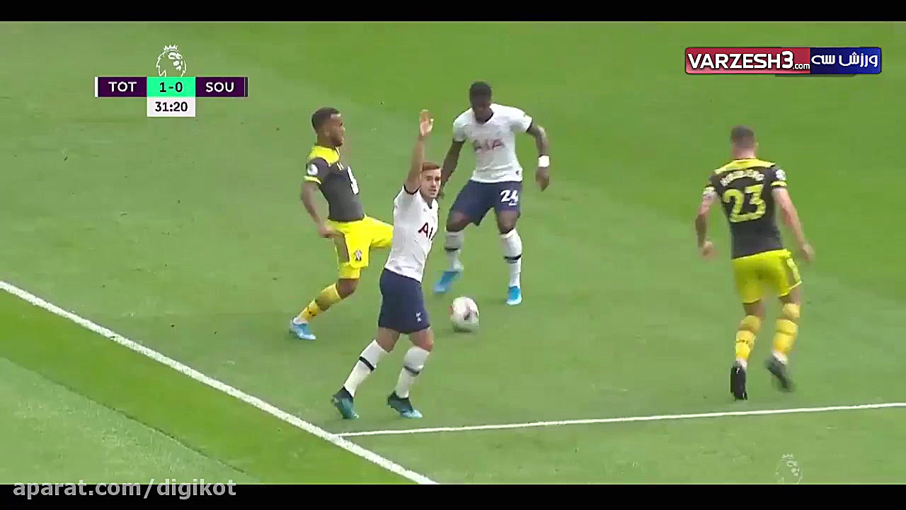 خلاصه بازی تاتنهام 2  1 ساوتهم...