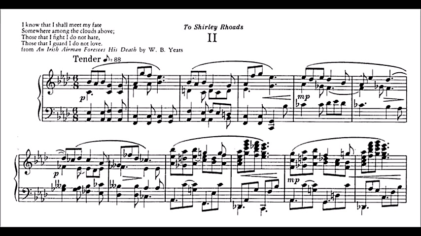 Ned Rorem - 3 Barcarolles (audio sheet music)