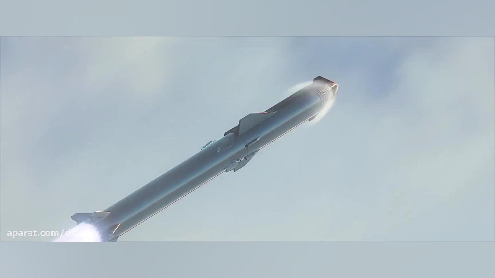 پرتاب فضاپیمای استارشیپ توسط ر...