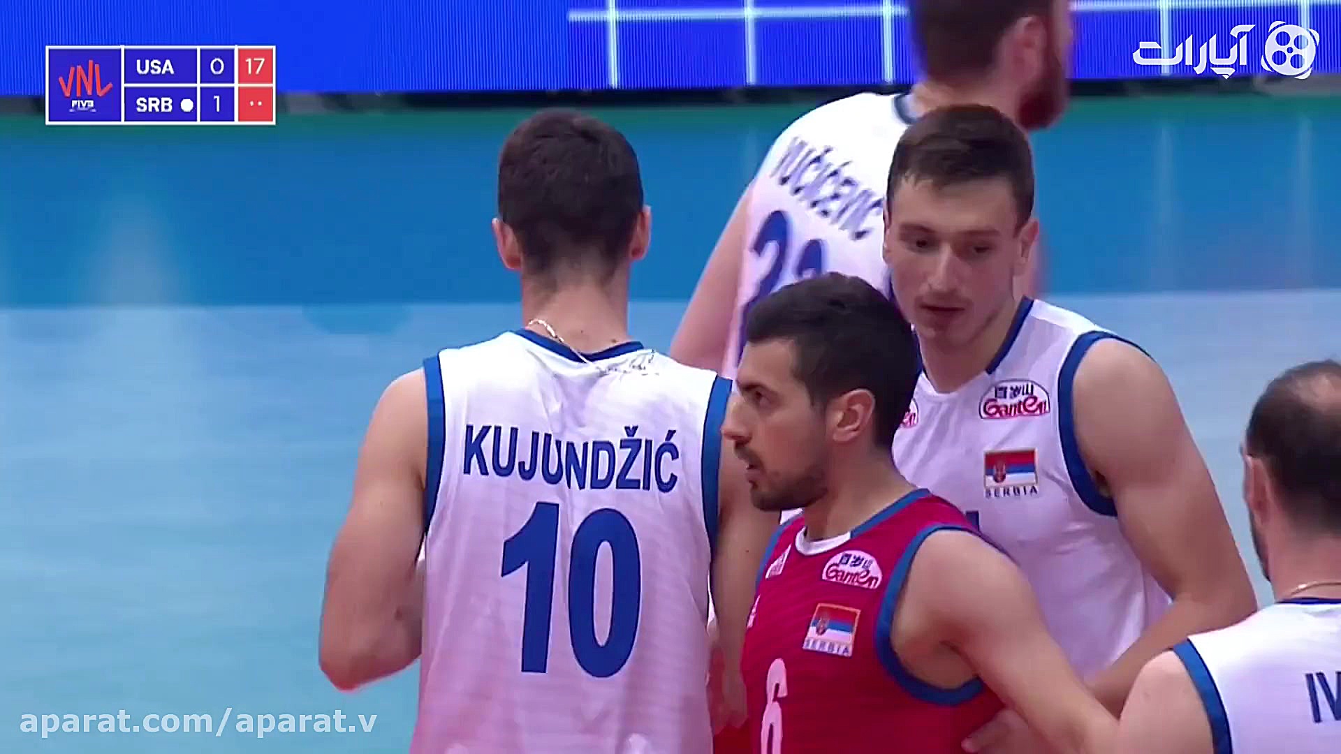 خلاصه بازی والیبال آمریکا 3  1...
